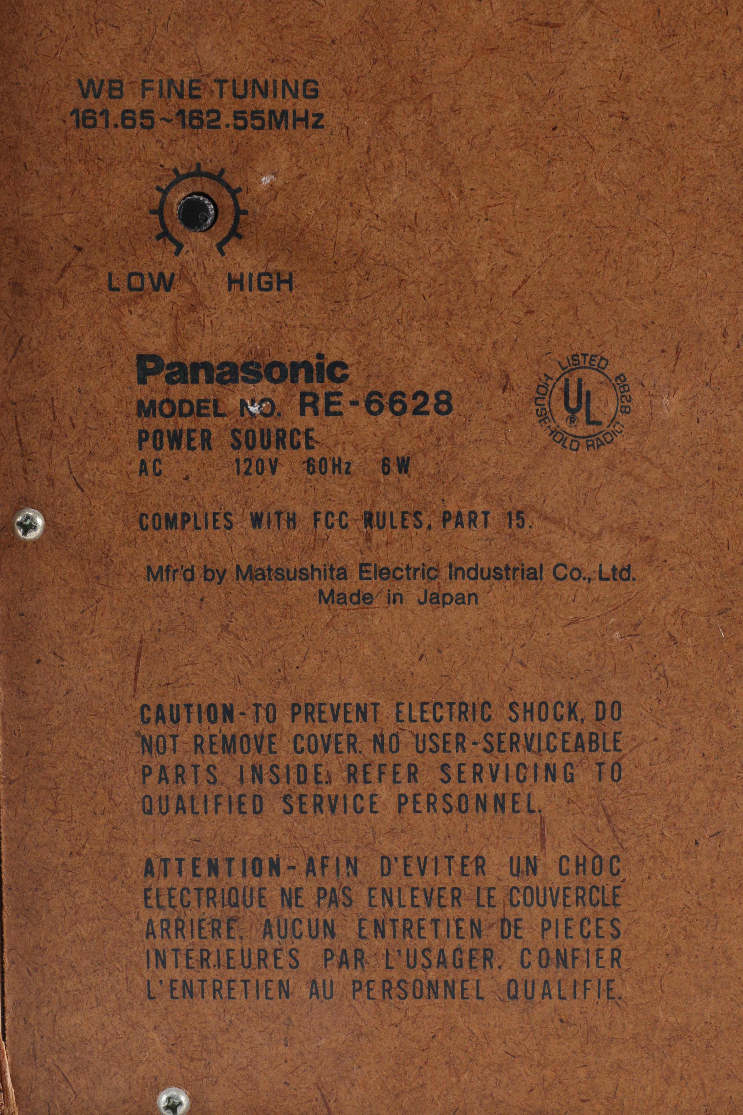 Vintage Panasonic Weather Radio