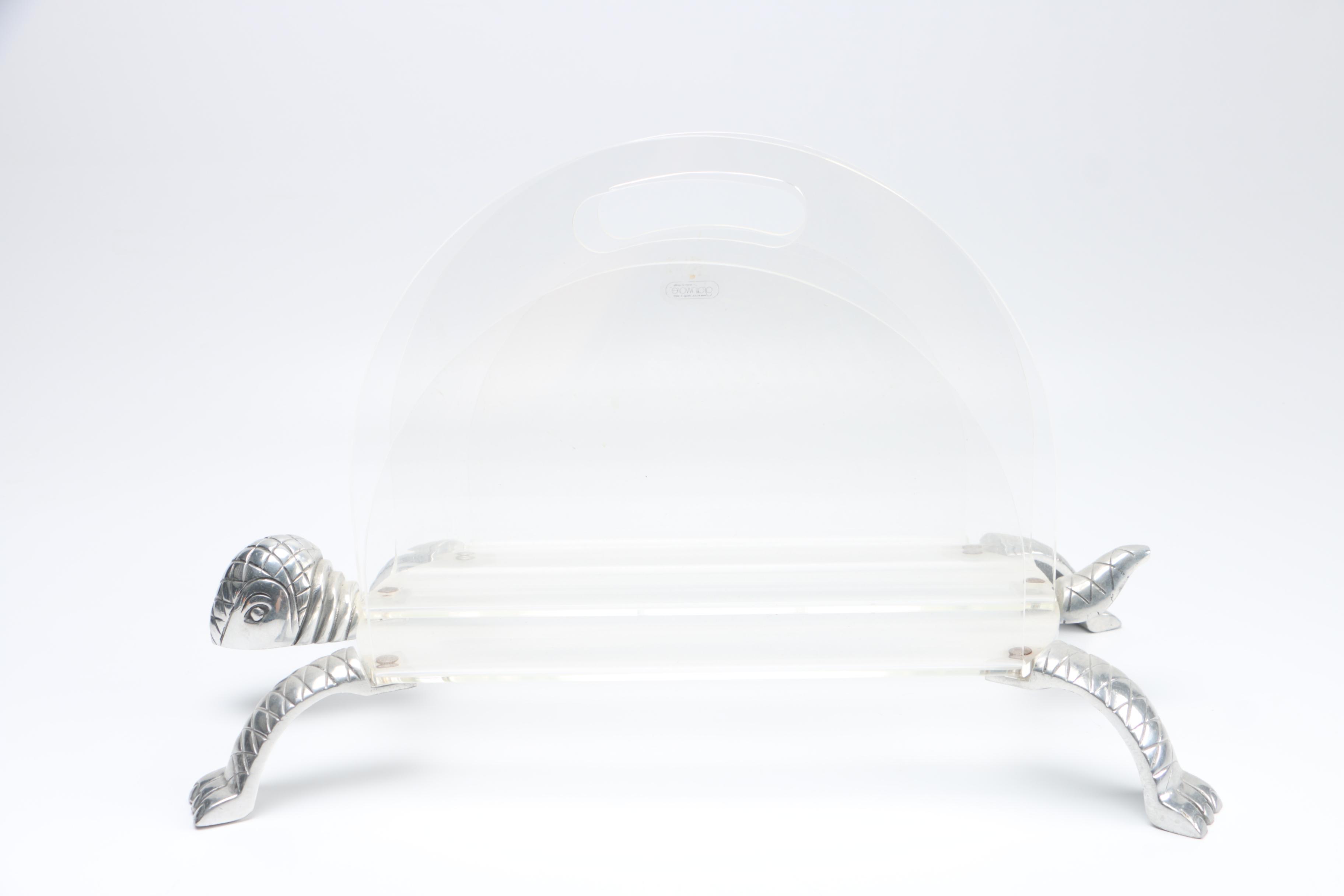 Modernist Style Turtle Magazine Rack by Grainware