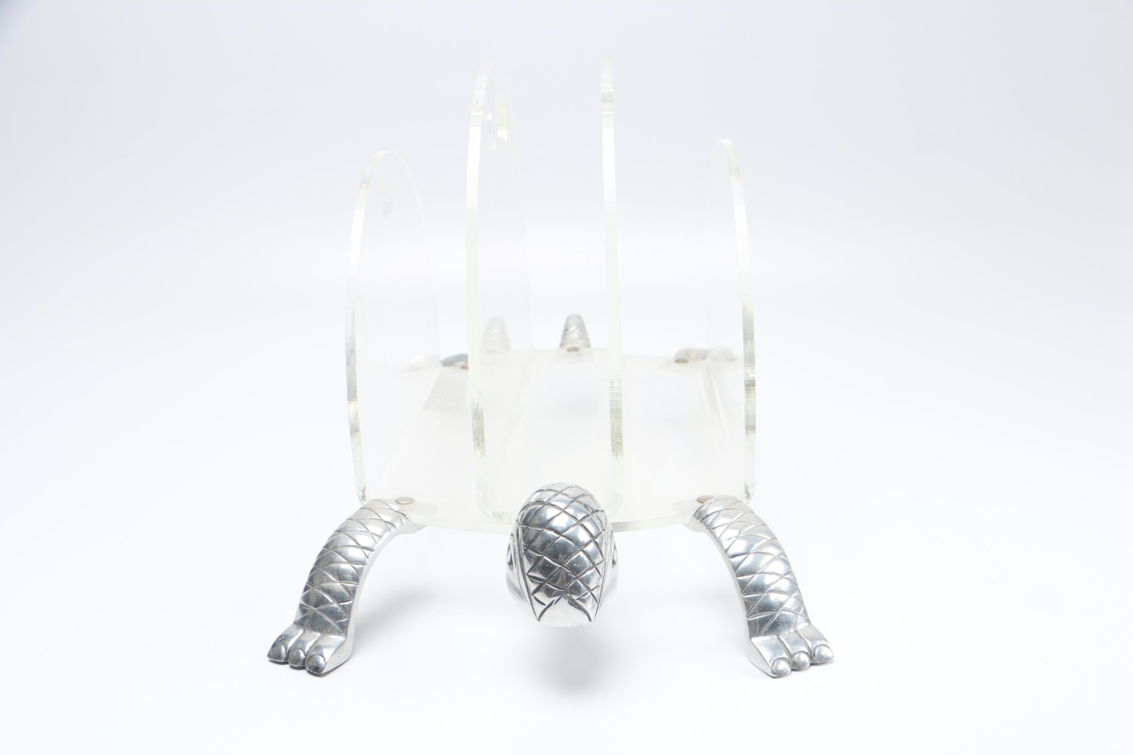 Modernist Style Turtle Magazine Rack by Grainware