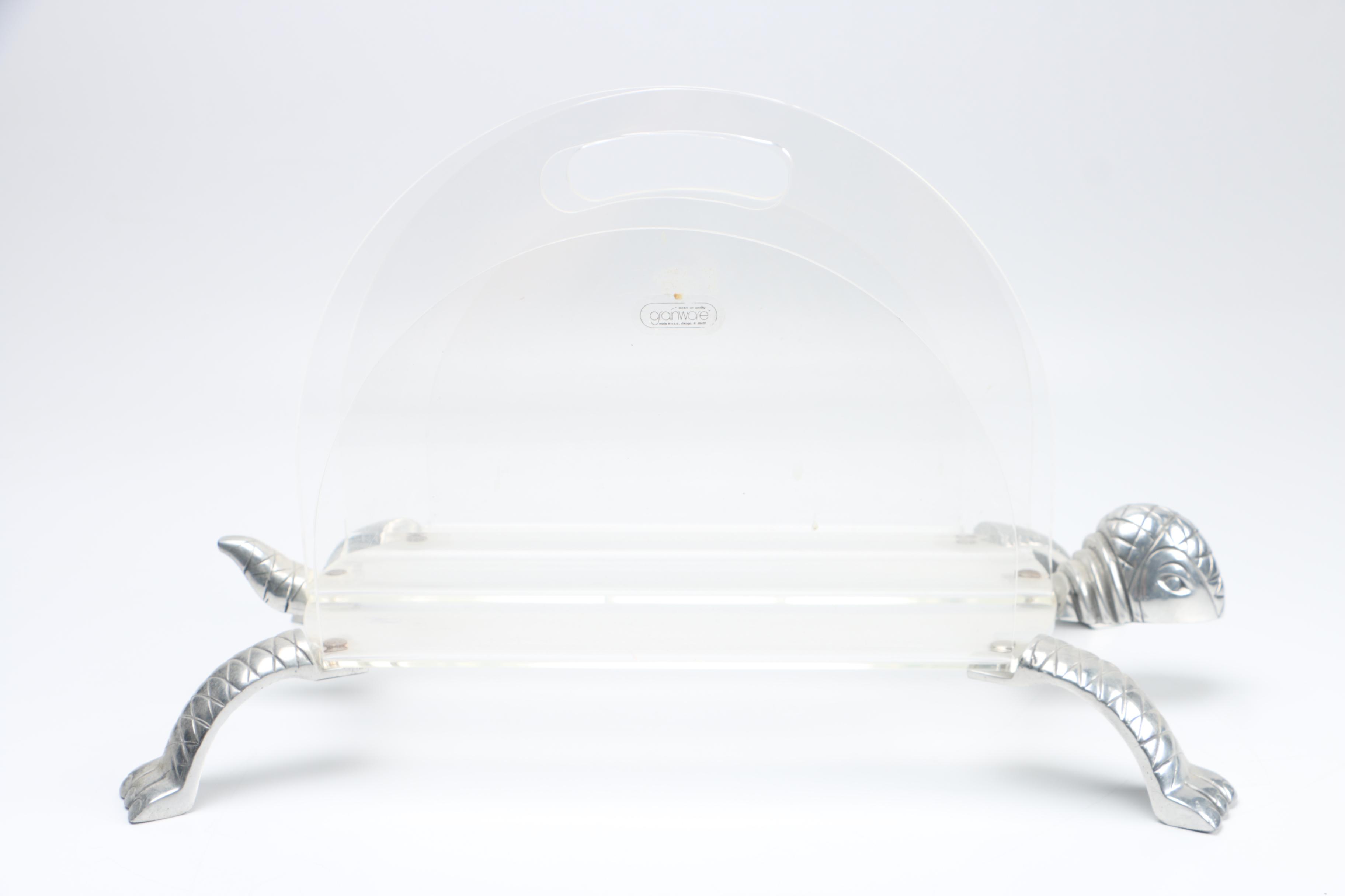 Modernist Style Turtle Magazine Rack by Grainware