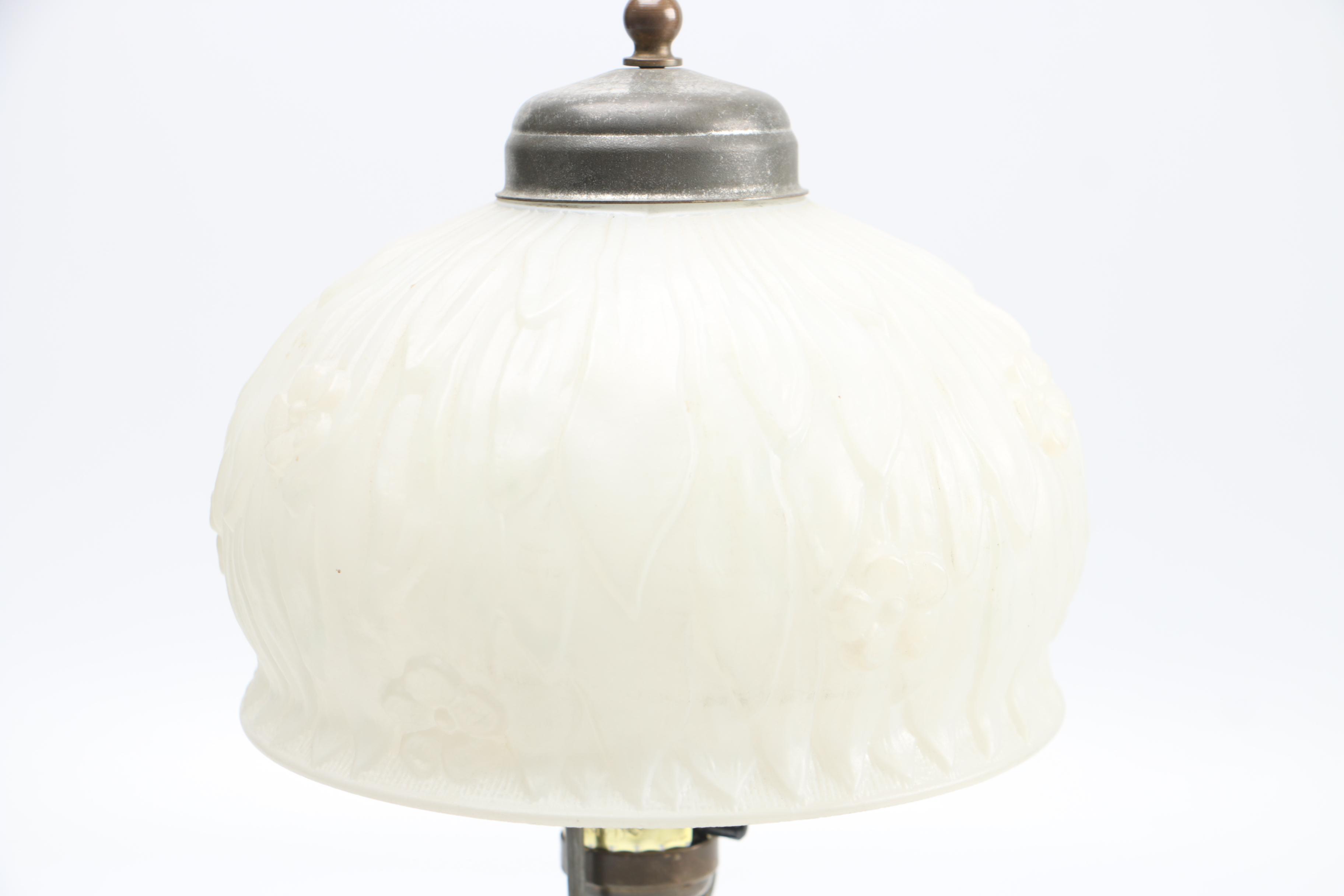 Silver Tone Table Lamp