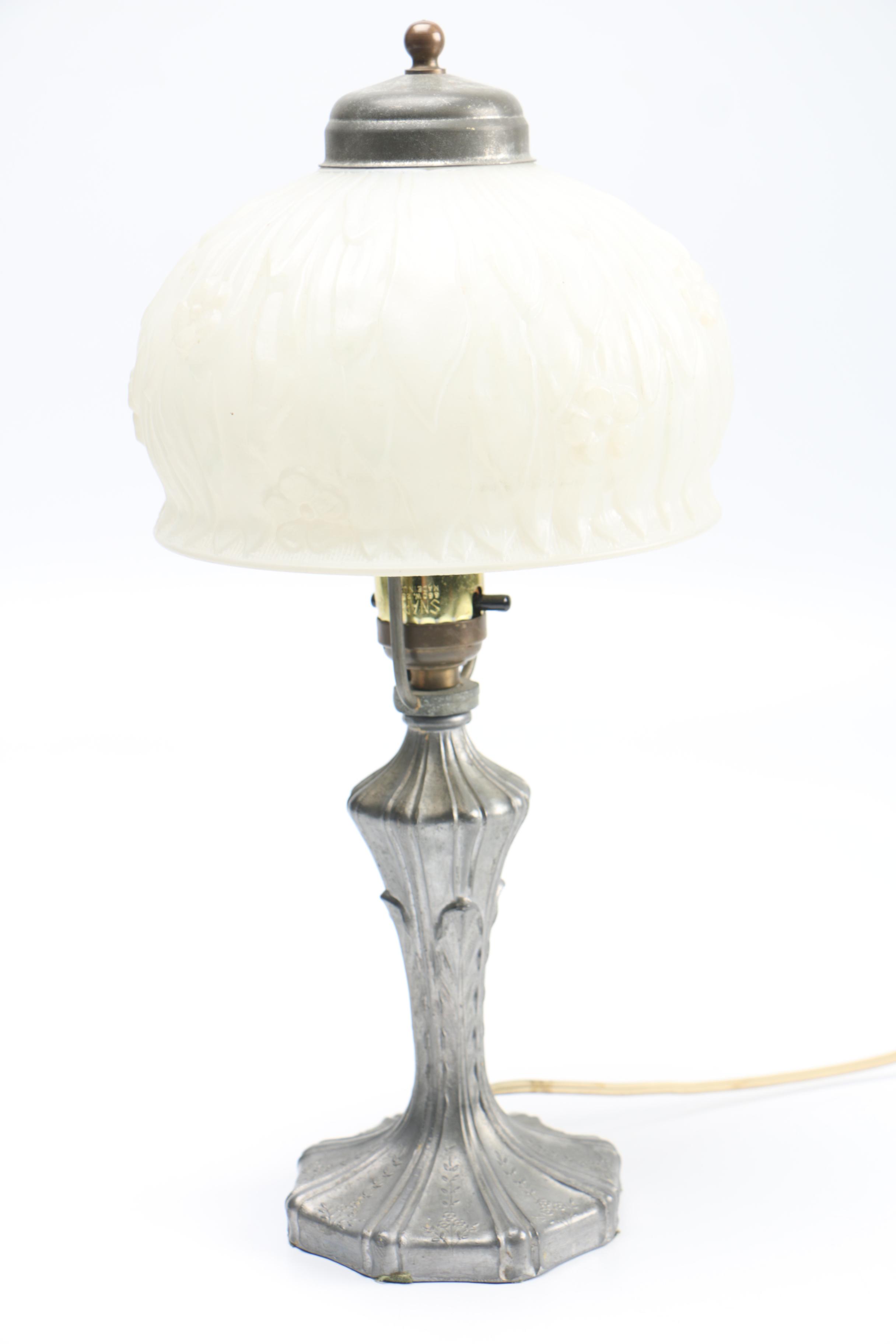 Silver Tone Table Lamp