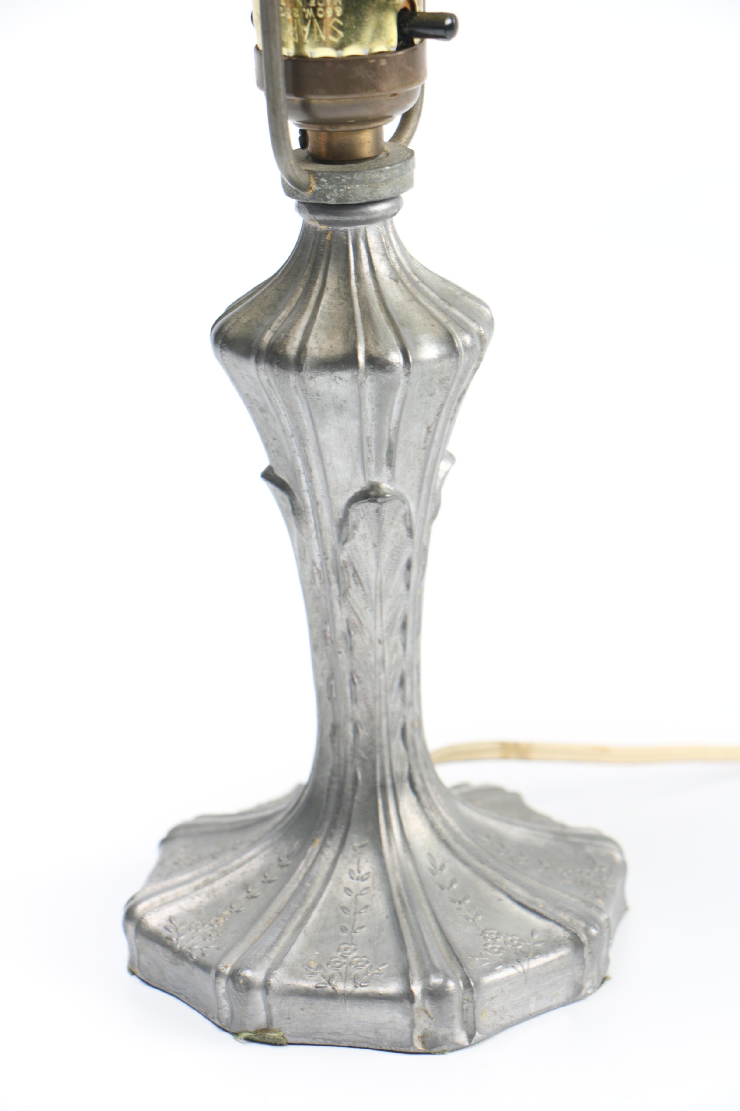Silver Tone Table Lamp