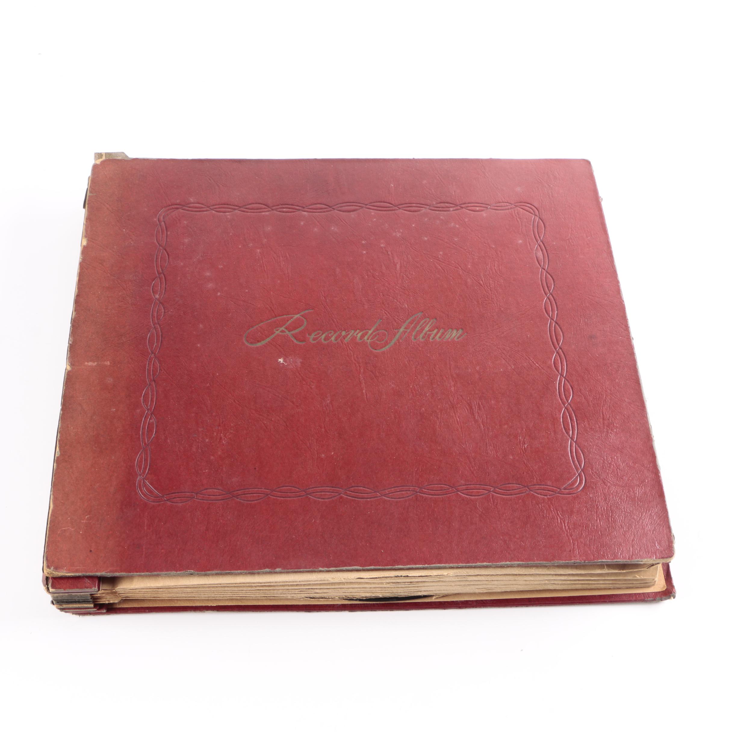 Vintage 78 rpm Records in Album Binder