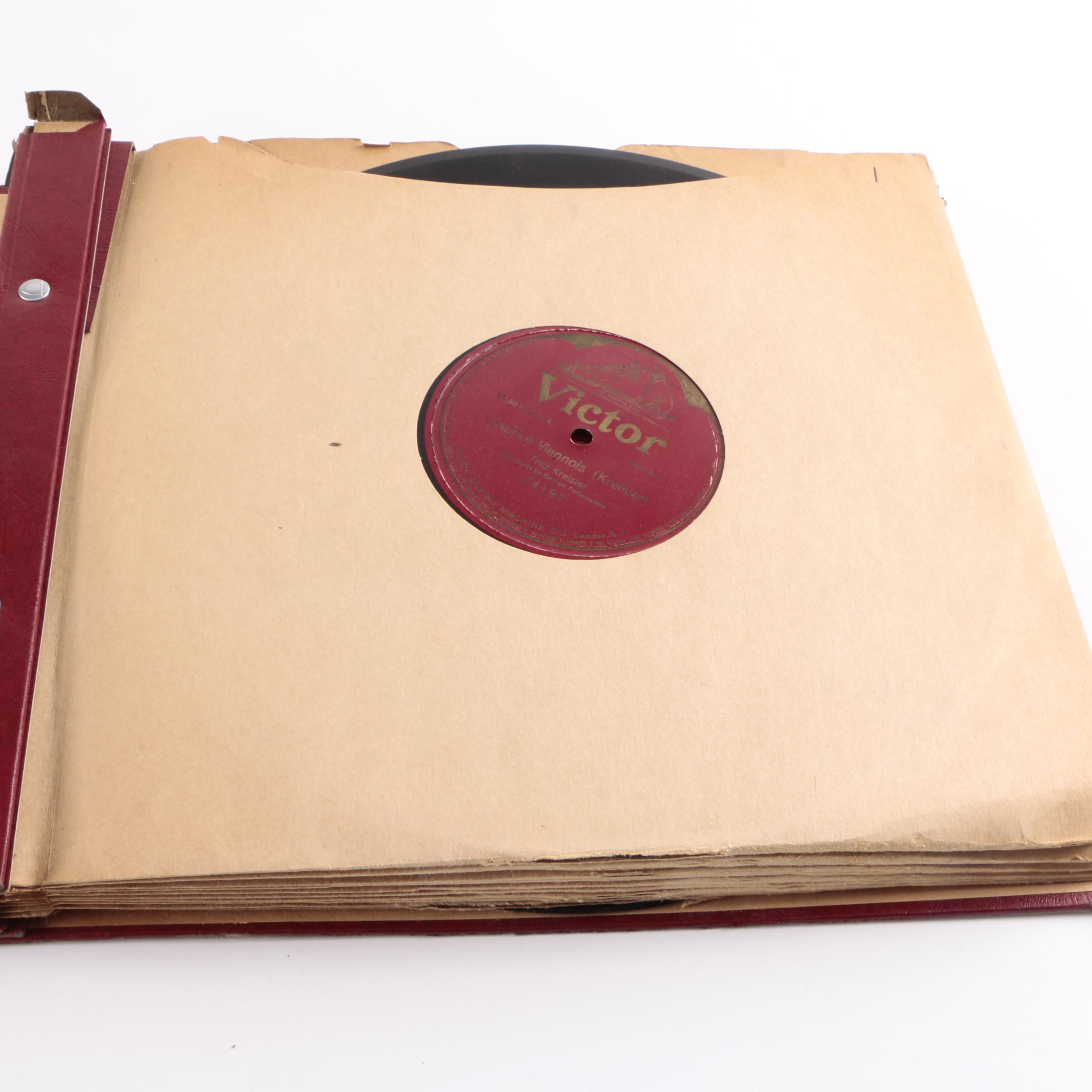 Vintage 78 rpm Records in Album Binder