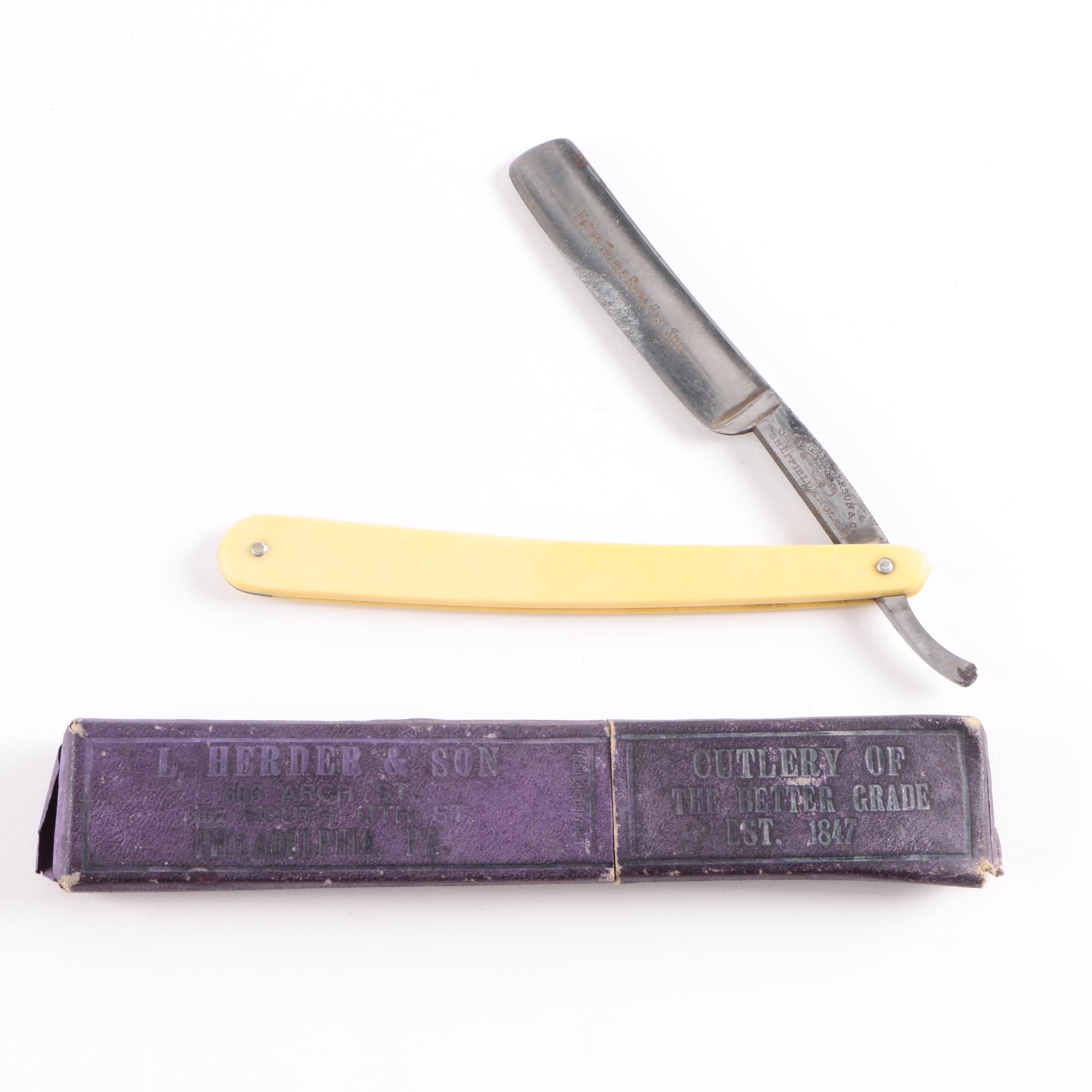 L. Herder & Son Shaving Straight Razor