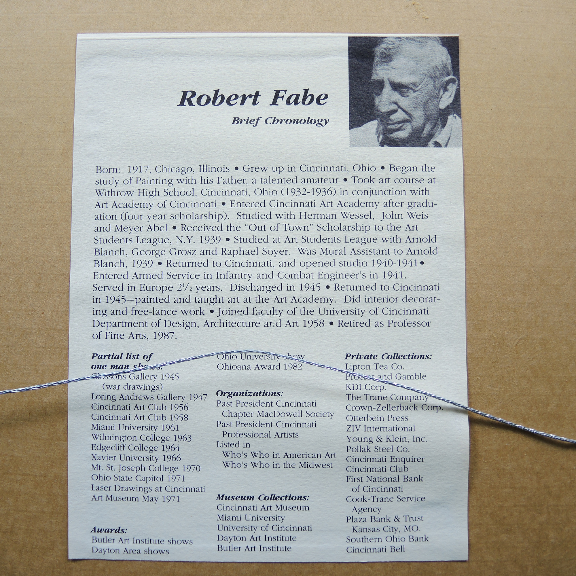 Robert Fabe Original Signed Painting