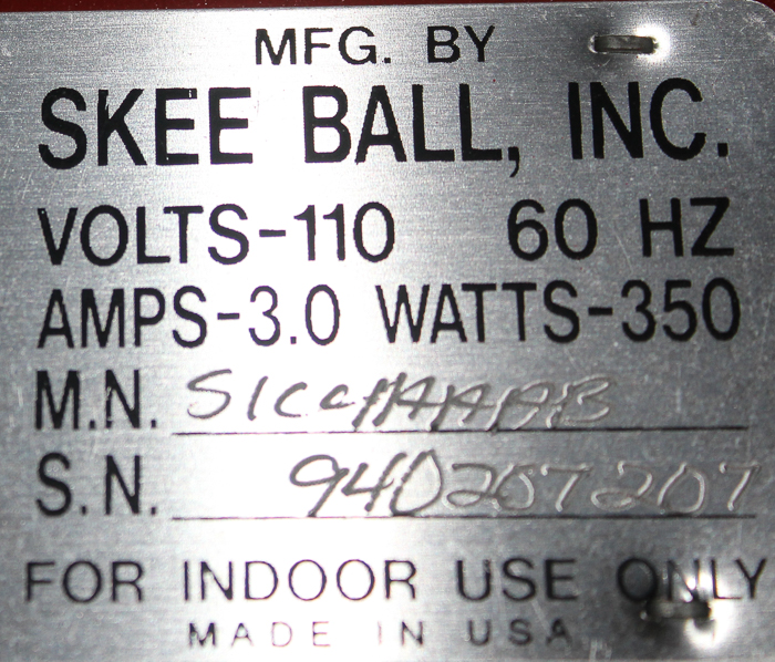 Vintage Skee-Ball Game