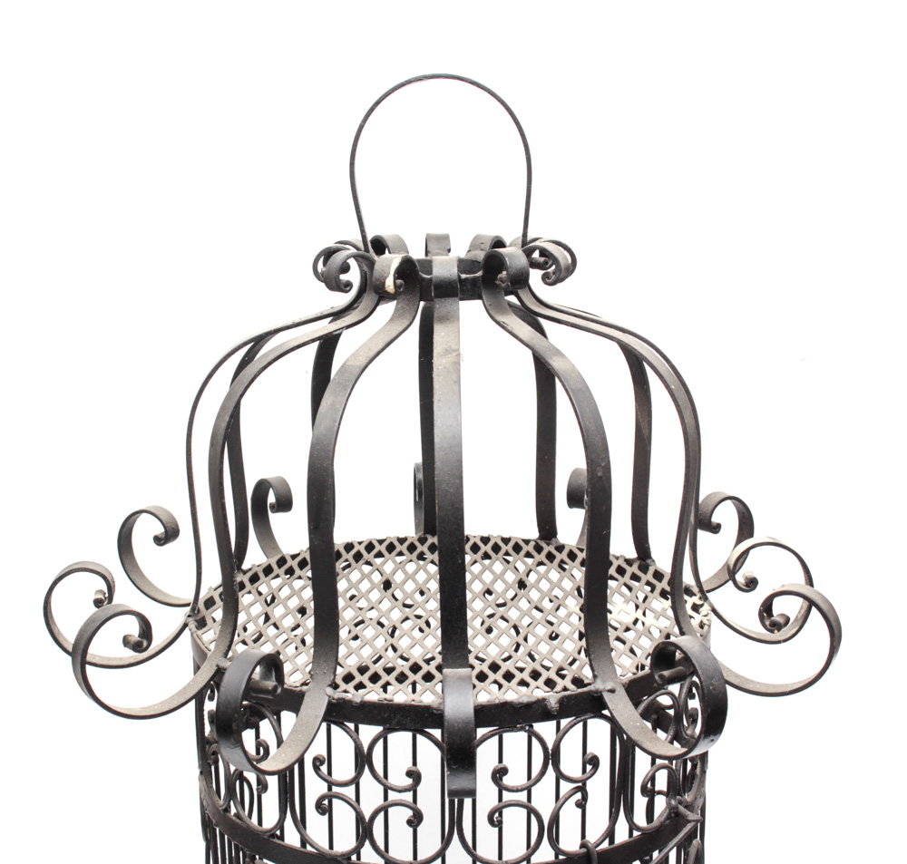 Victorian Style Wrought Iron Bird Cage