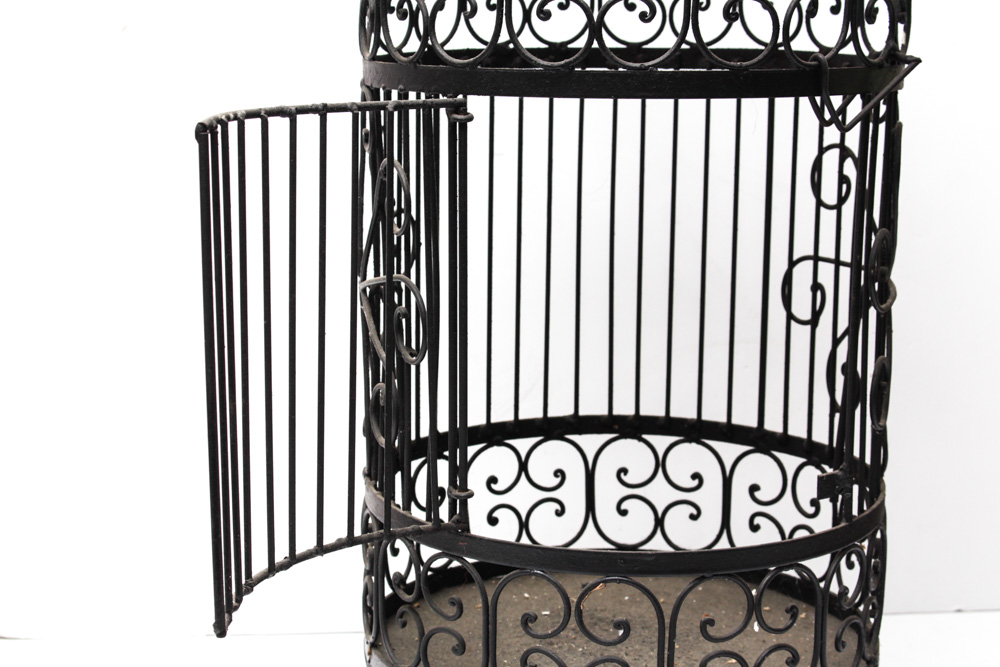 Victorian Style Wrought Iron Bird Cage
