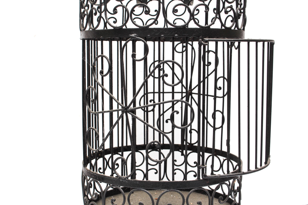 Victorian Style Wrought Iron Bird Cage
