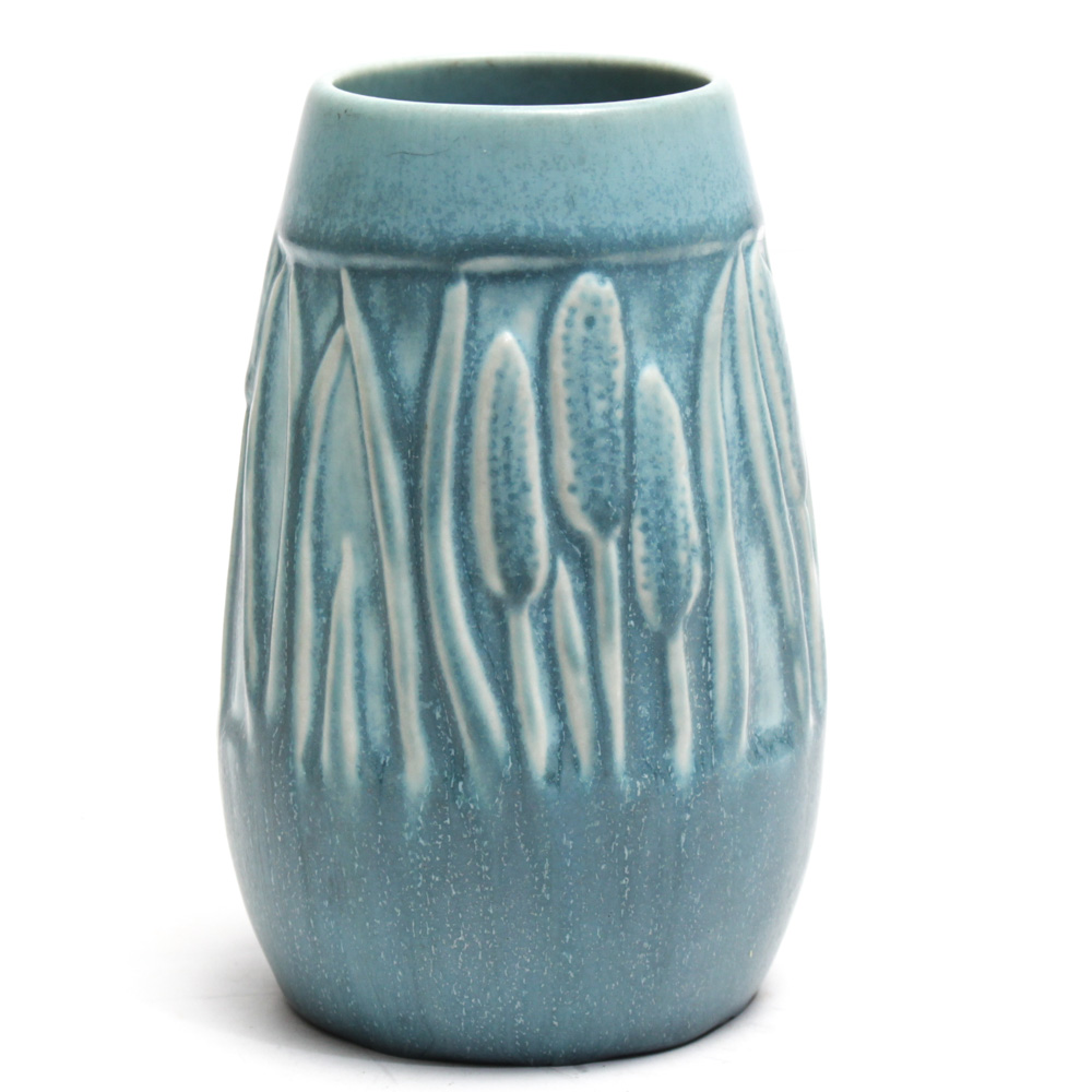 Vintage Rookwood Pottery Cattail Vase