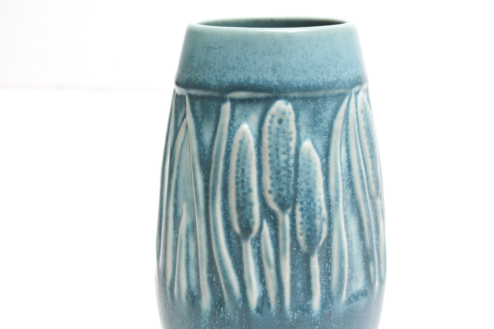 Vintage Rookwood Pottery Cattail Vase