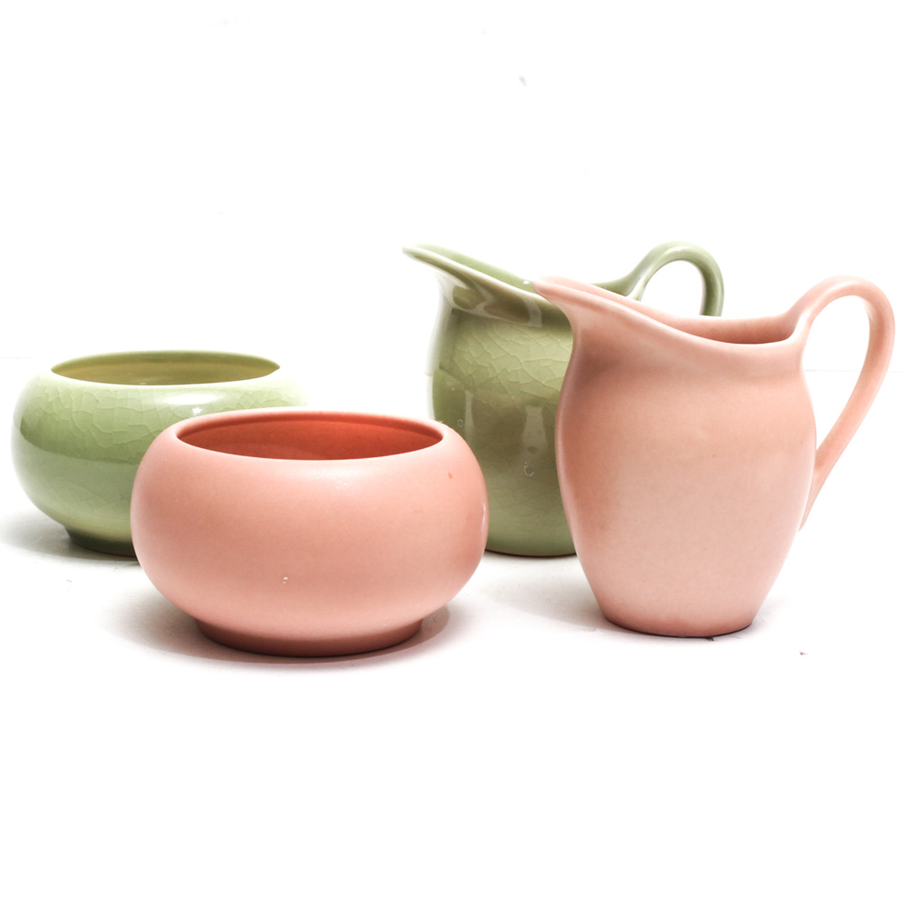 1947 Rookwood Creamer and Sugar Bowl Pair