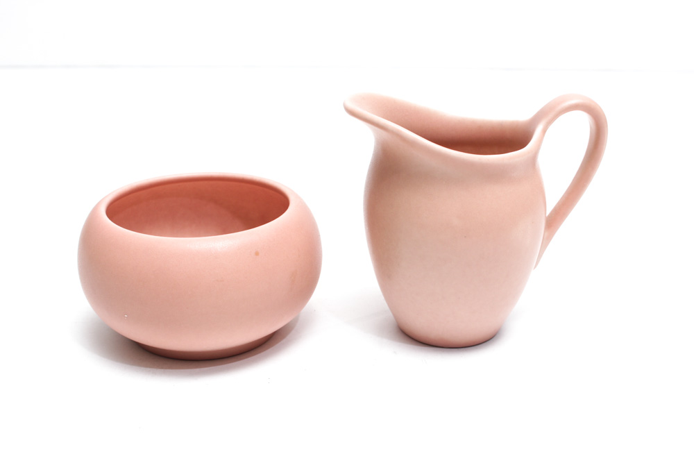1947 Rookwood Creamer and Sugar Bowl Pair