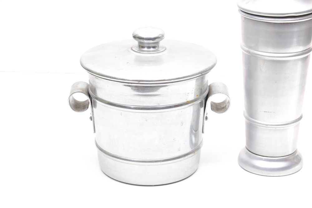 Kraftware Aluminum Ice Bucket and Shaker