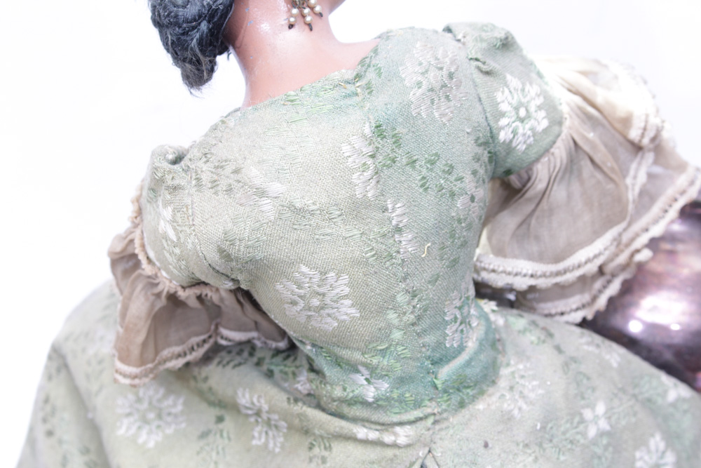 Vintage Fabric and Porcelain Figurine