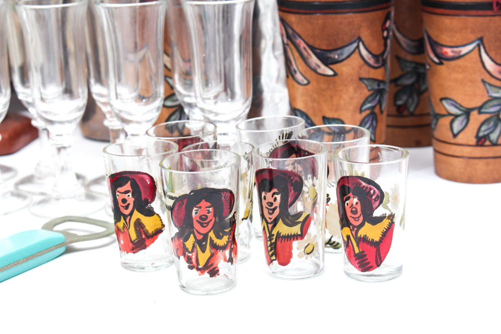 Extensive Mid-Century Barware Collection