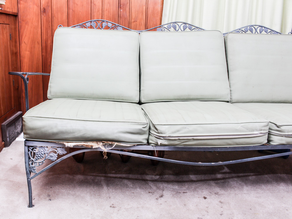 Wrought Iron Patio Sofa and Chairs