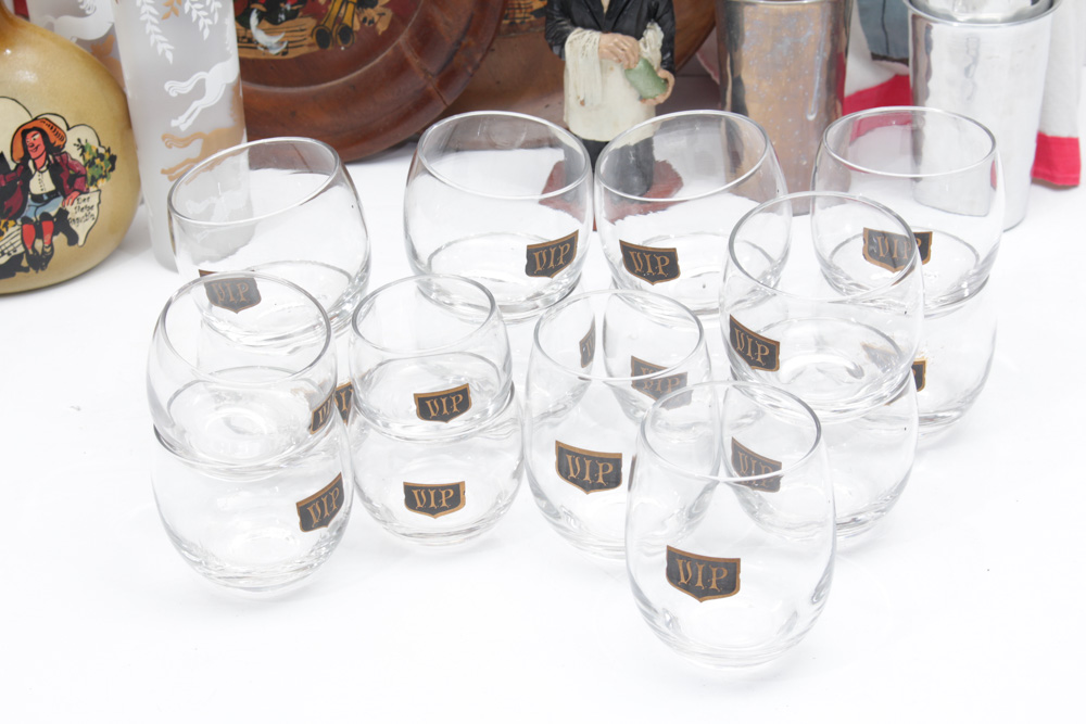 Extensive Mid-Century Barware Collection