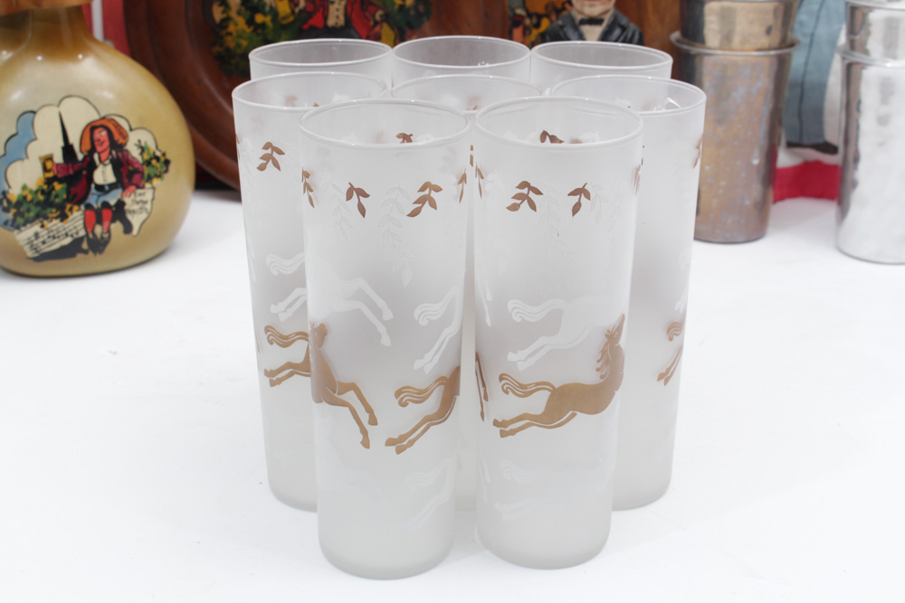 Extensive Mid-Century Barware Collection
