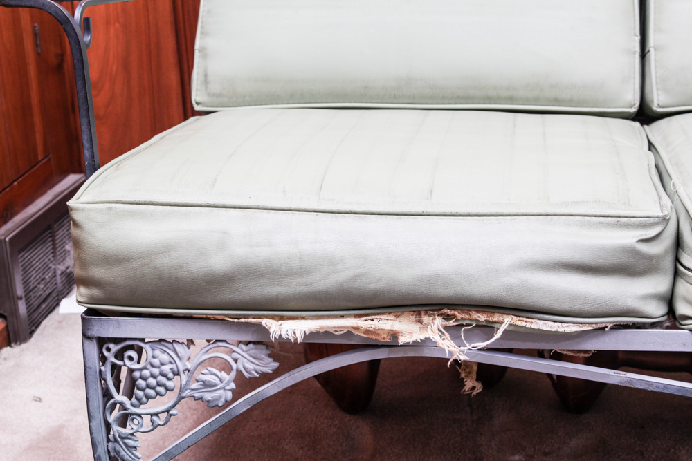 Wrought Iron Patio Sofa and Chairs