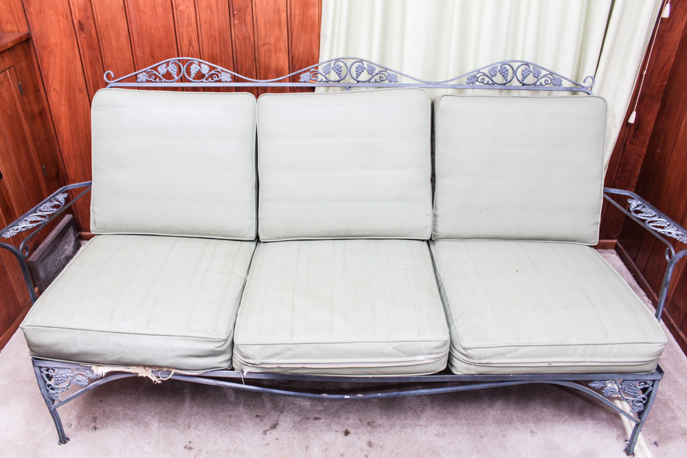 Wrought Iron Patio Sofa and Chairs