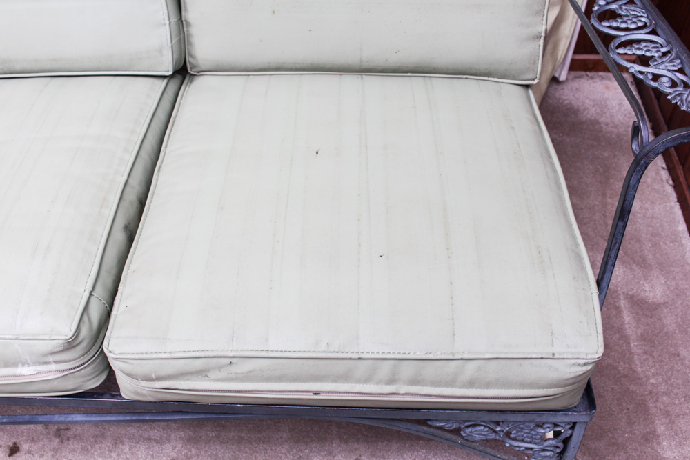 Wrought Iron Patio Sofa and Chairs