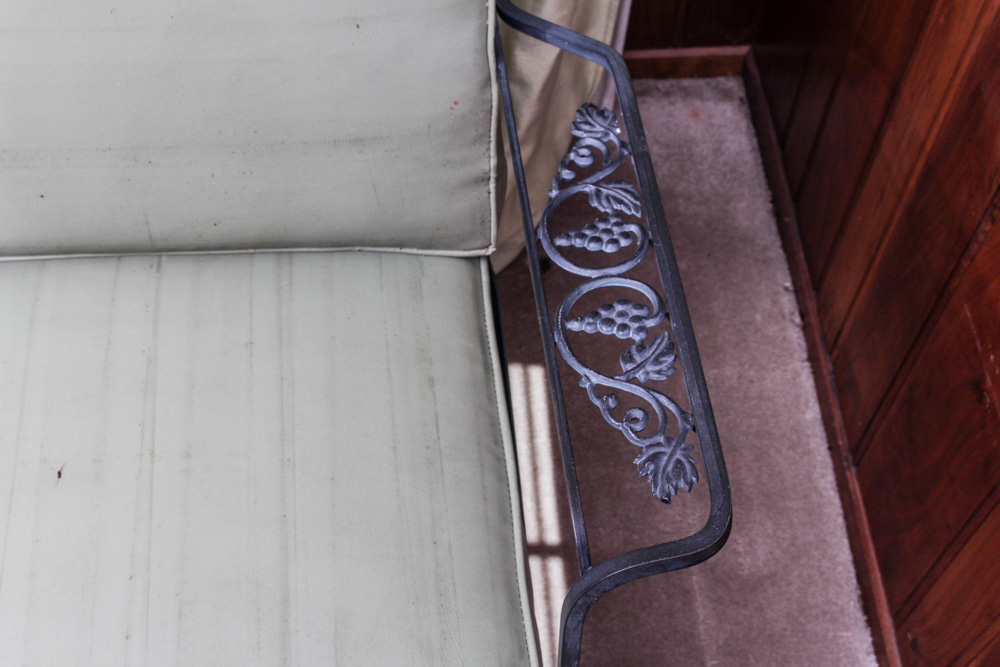 Wrought Iron Patio Sofa and Chairs