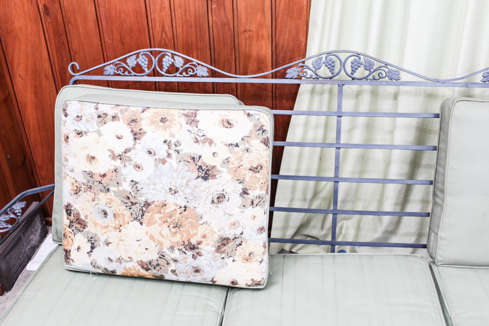 Wrought Iron Patio Sofa and Chairs