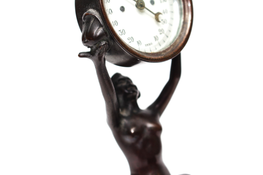 Rare Art Deco Nude Sculptural Promotional Thermometer