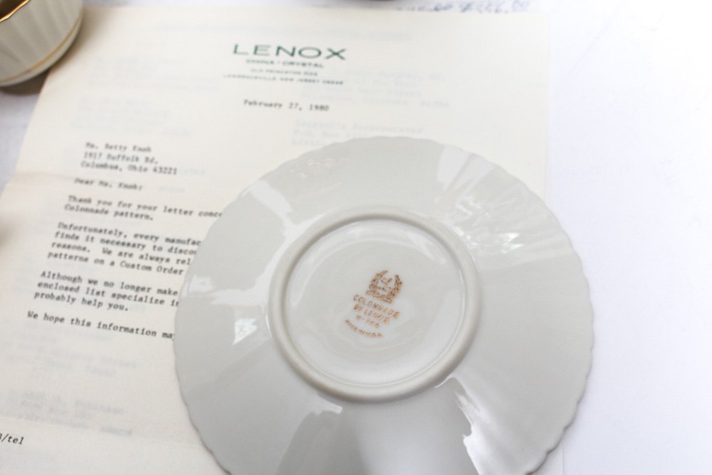 Lenox "Colonnade" China Service