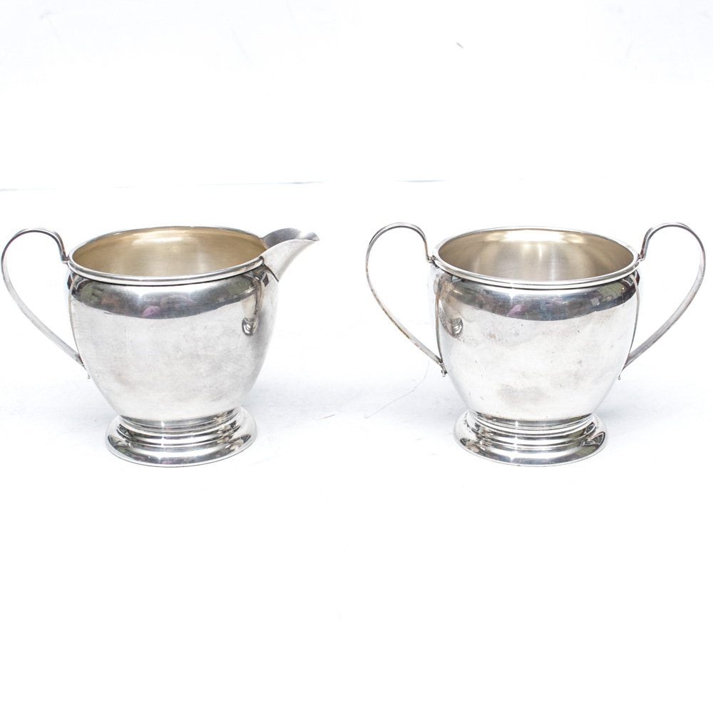 Preisner Sterling Silver Creamer and Sugar