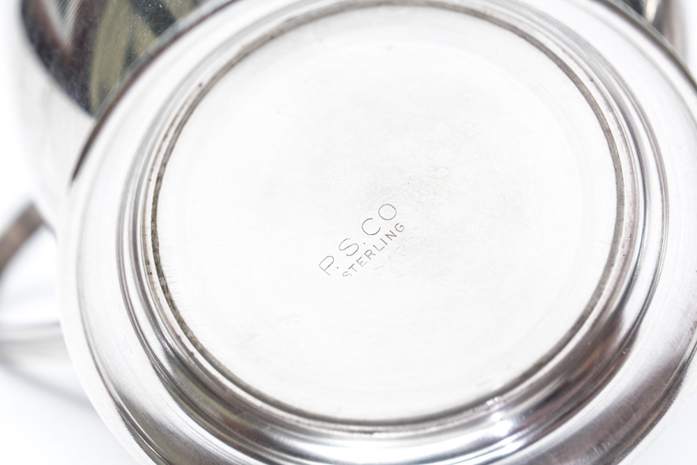 Preisner Sterling Silver Creamer and Sugar