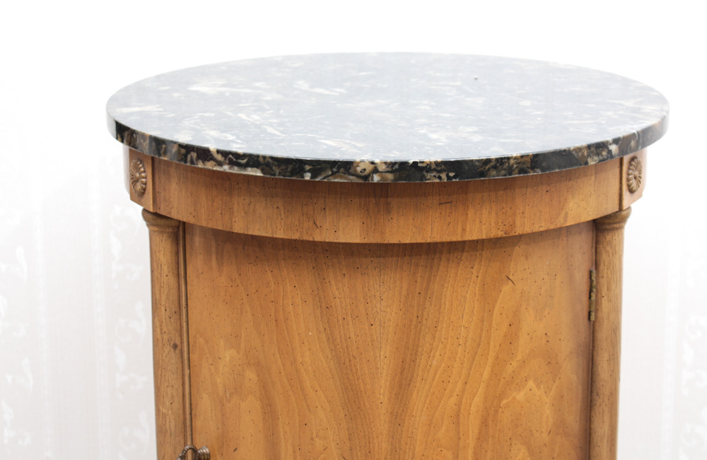 Marbled Top Drum Table