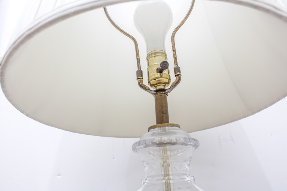Cut Glass Vintage Lamp Pair