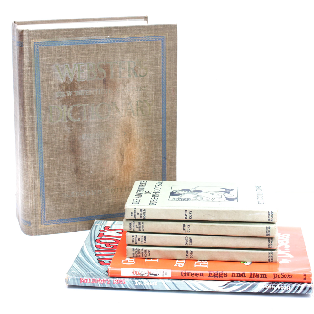 "Webster's Dictionary" with Library of Children's Books
