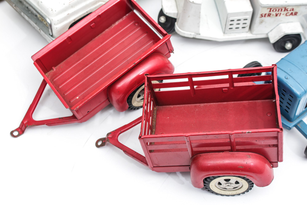 Vintage Structo and Tonka Metal Toy Vehicles