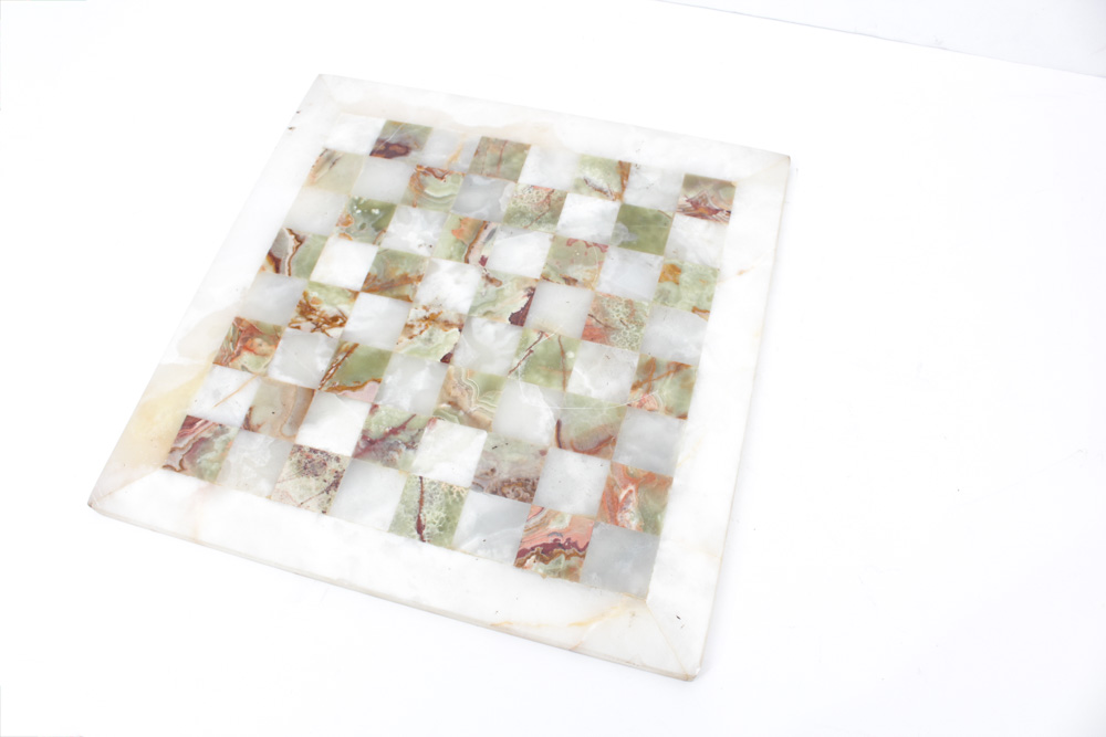 Accent Table With Marble Chess Board