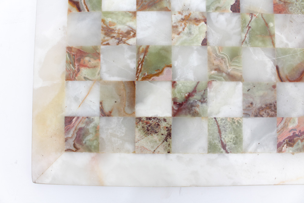 Accent Table With Marble Chess Board