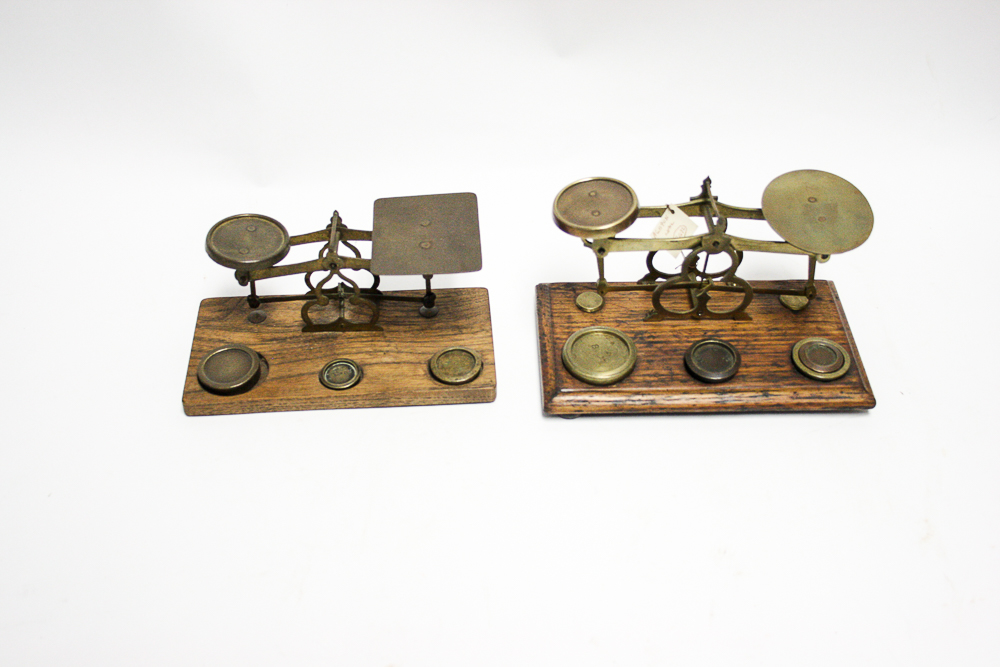 Vintage Postal Balance Scales With Weights