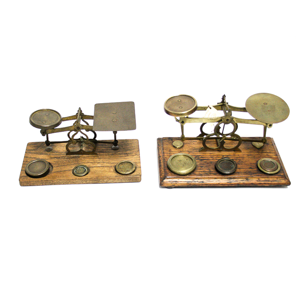 Vintage Postal Balance Scales With Weights