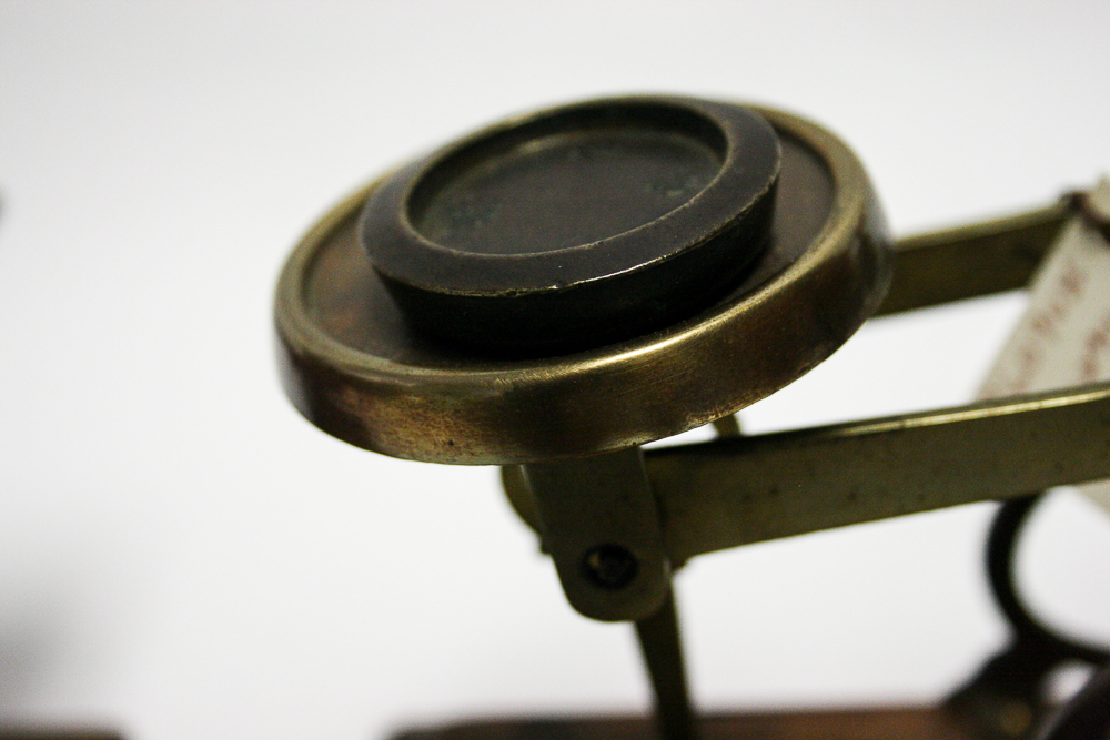 Vintage Postal Balance Scales With Weights