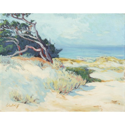 Leslie Bruner Wulff Oil Painting on Canvas "Carmel Dunes" Leslie Bruner Wulff Oil Painting on Canvas "Carmel Dunes"