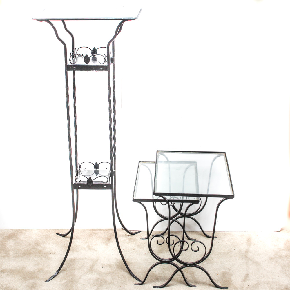 Wrought Metal Tables With Stand