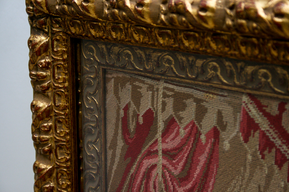 Needlepoint of Solomon Passing Judgement