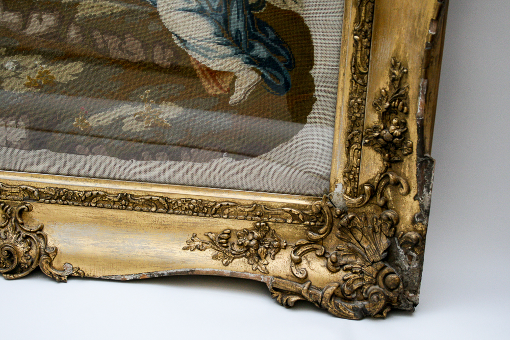 Vintage Needlepoint of Moses