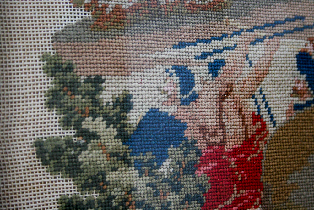 Vintage Needlepoint of Moses