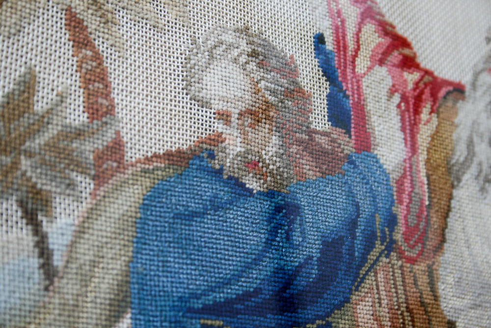Vintage Needlepoint of Moses