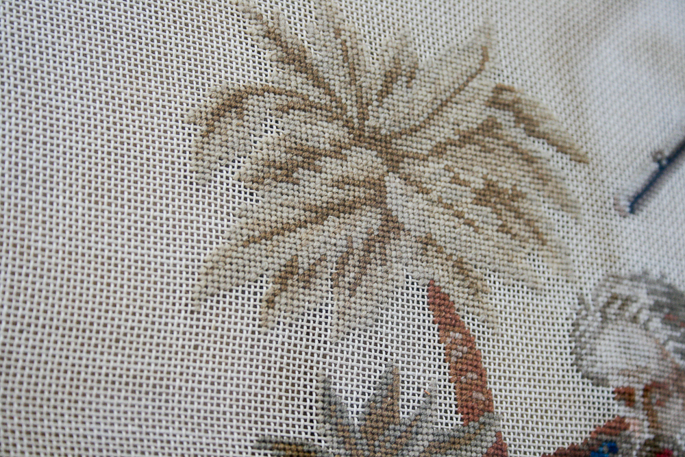 Vintage Needlepoint of Moses